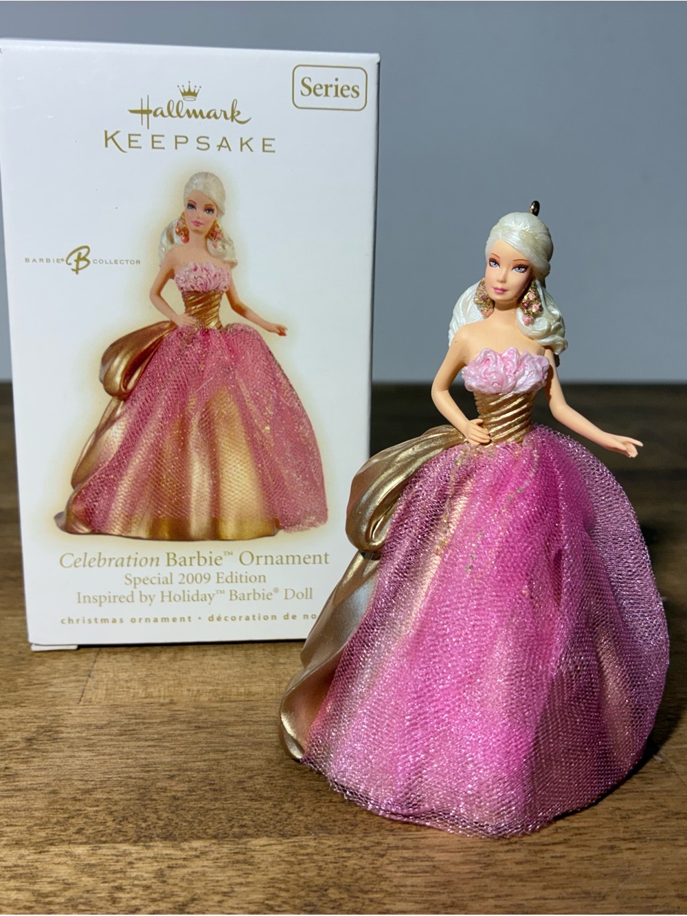 2009 Hallmark Keepsake Celebration Barbie Christmas Ornament QX8412 Box